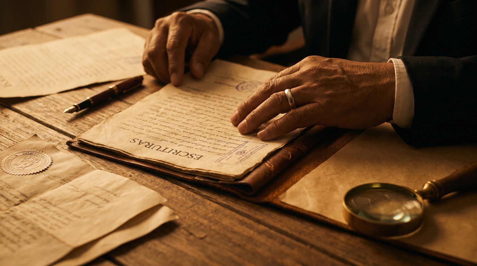 Revisión de escrituras con sello notarial